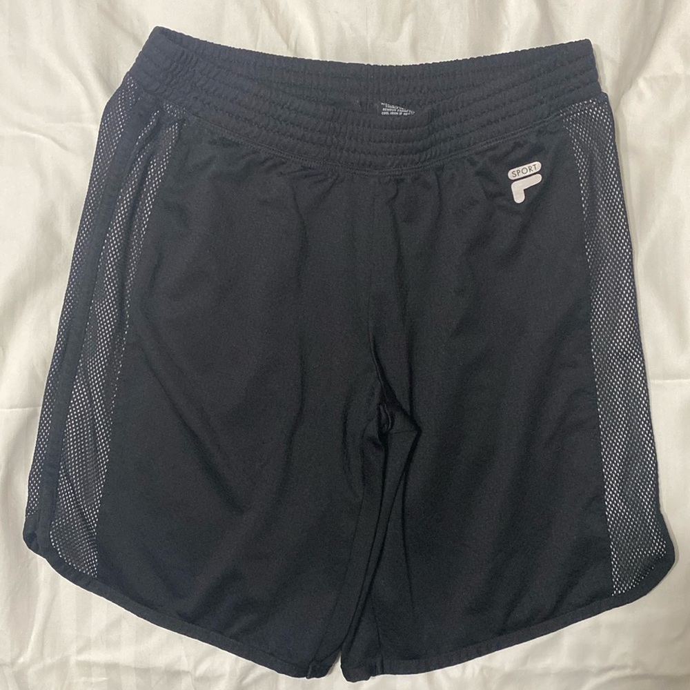 FILA sport activewear girl size medium (10/12) black shorts.